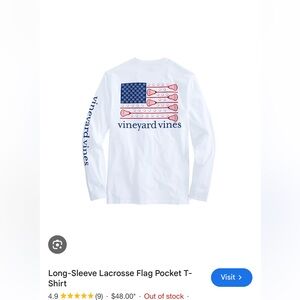 Vineyard Vines Lacrosse Flag Long Sleeve